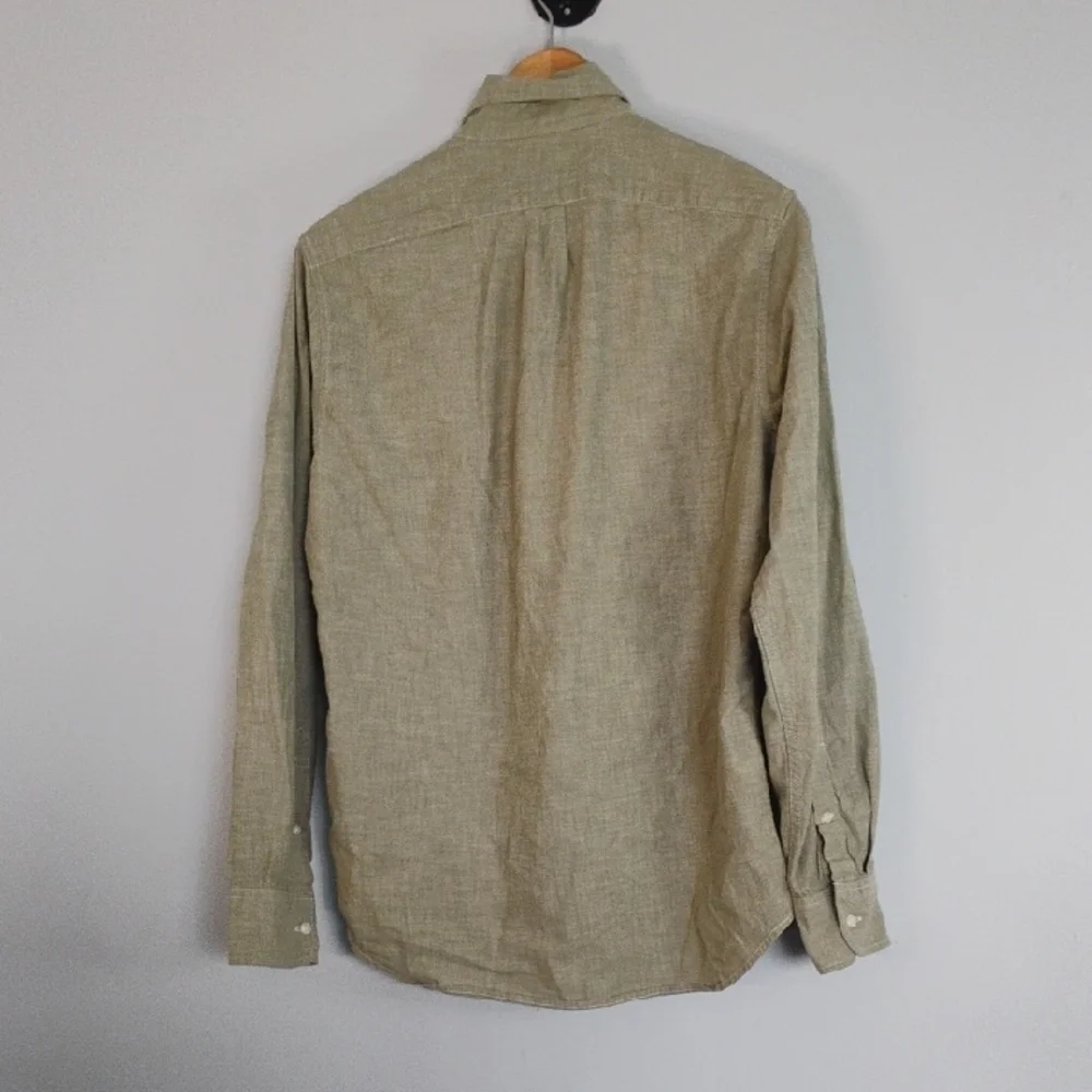 J. Crew Men's Olive Button-Down Shirt Classic Fit Casual Preppy Organic Cotton
